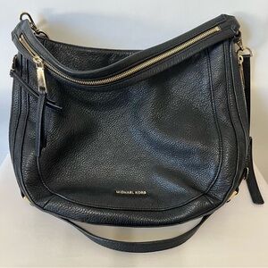 Michael Kors Julia Black Leather Shoulder Bag